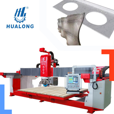 Hualong HKNC-500 Scie à pont CNC 5 axes Machine de découpe et de fraisage de pierre Comptoirs 3D Machine de découpe et de fraisage de pierre de granit