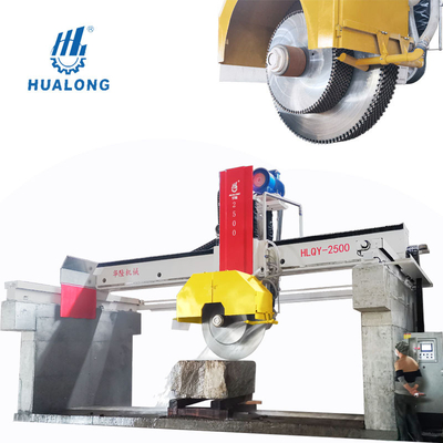 Machine de découpe de blocs de pont de granit Machine de coupe de pierre multi-lames HLQY-2500 HuaLong Machinery